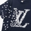 「#2732」Louis Vuitton 23ss small plane full print pattern gold classic T-shirt