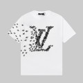 「#2733」Louis Vuitton 23ss small plane full print pattern gold classic T-shirt
