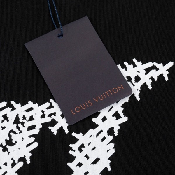 Louis Vuitton 23ss small plane full print pattern gold classic T-shirt