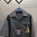 「#2791」Louis Vuitton Iron Tower embroidered monogrammed shirt