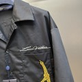 「#2791」Louis Vuitton Iron Tower embroidered monogrammed shirt