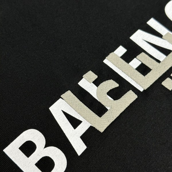 Balenciaga double back embroidered short sleeves