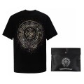 「#2798」Chrome Hearts heart splashed ink Sanskrit horseshoe t-shirtarts