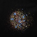 「#2798」Chrome Hearts heart splashed ink Sanskrit horseshoe t-shirtarts