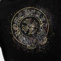 「#2798」Chrome Hearts heart splashed ink Sanskrit horseshoe t-shirtarts