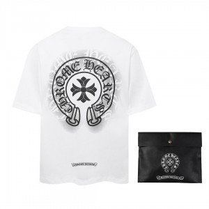 「#2801」Chrome Hearts Heavy-duty foam horseshoe print t-shirt