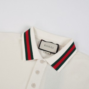 「#2818」Gucci Embroidered lapel POLO on left chest