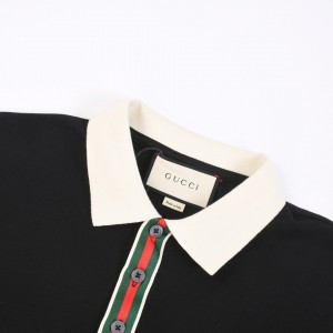 「#2825」Gucci 2024 new polo shirt with colorful placket