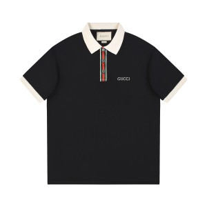 「#2825」Gucci 2024 new polo shirt with colorful placket