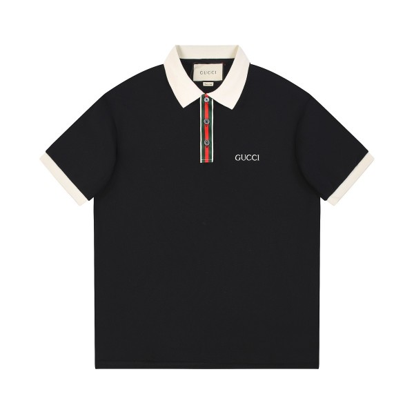 「#2825」Gucci 2024 new polo shirt with colorful placket