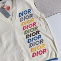 「#2595」Dior Monochrome striped knitted waistcoat