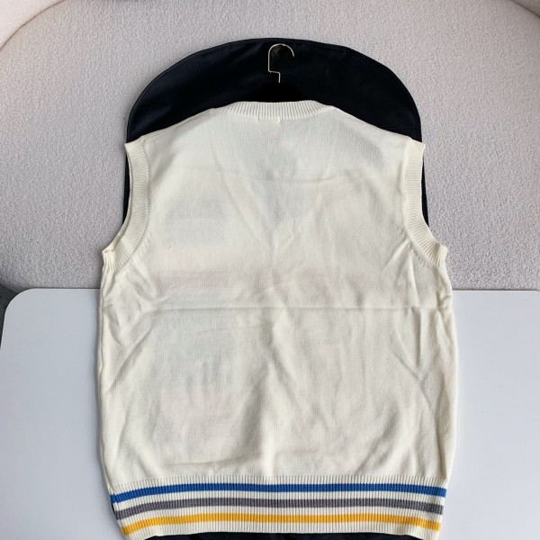 Dior Monochrome striped knitted waistcoat