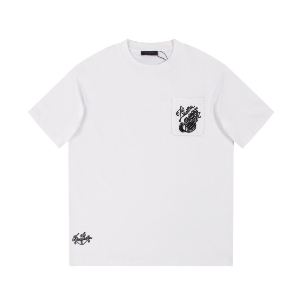 「#2840」Louis Vuitton 24ss new embroidered round neck t-shirt