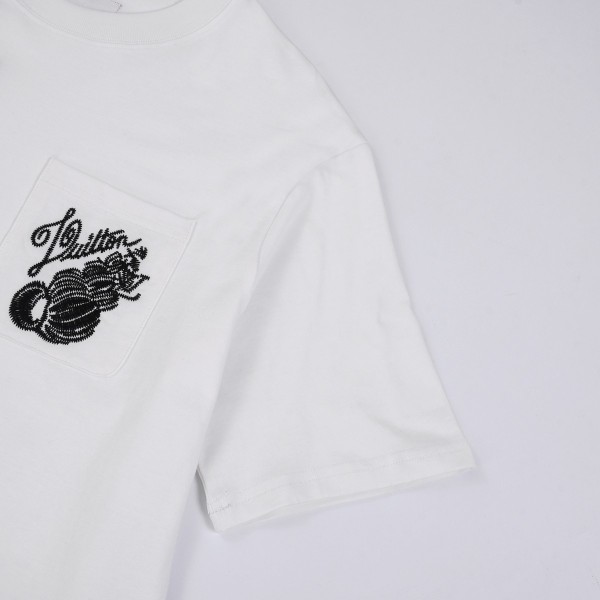 Louis Vuitton 24ss new embroidered round neck t-shirt