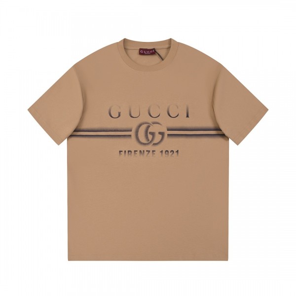 「#2842」Gucci Gradient Letter Logot shirt