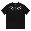 「#2845」Givenchy 2024ss new summer feather print t-shirt