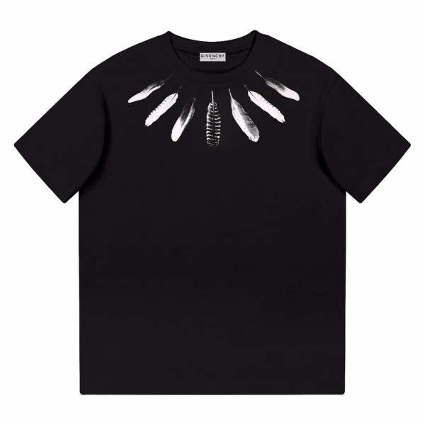 「#2845」Givenchy 2024ss new summer feather print t-shirt