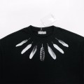 「#2845」Givenchy 2024ss new summer feather print t-shirt