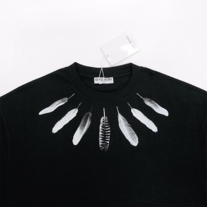 「#2845」Givenchy 2024ss new summer feather print t-shirt