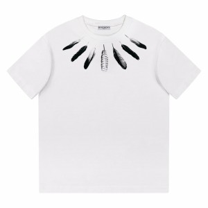 「#2846」Givenchy 2024ss new summer feather print t-shirt