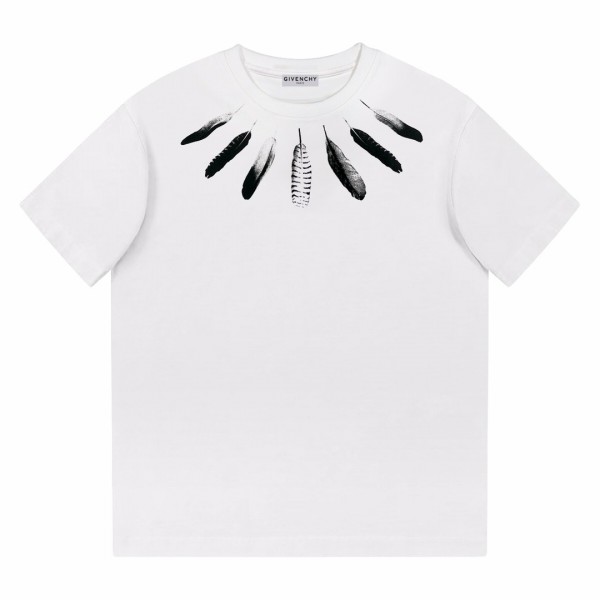 「#2846」Givenchy 2024ss new summer feather print t-shirt