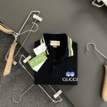 「#2857」Gucci Floral neckline embroidered polo shirt with cartoon lettering
