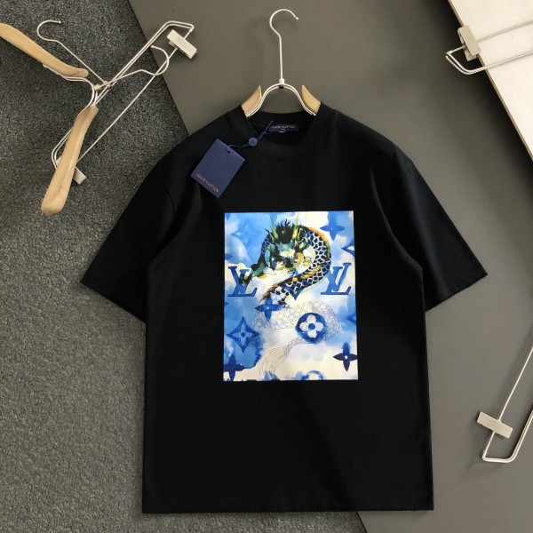 「#2875」Louis Vuitton Dragon Cloud printed T-shirt