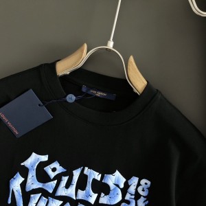 「#2887」Louis Vuitton Three-dimensional foam letter doodle round-neck t-shirt