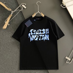 「#2887」Louis Vuitton Three-dimensional foam letter doodle round-neck t-shirt