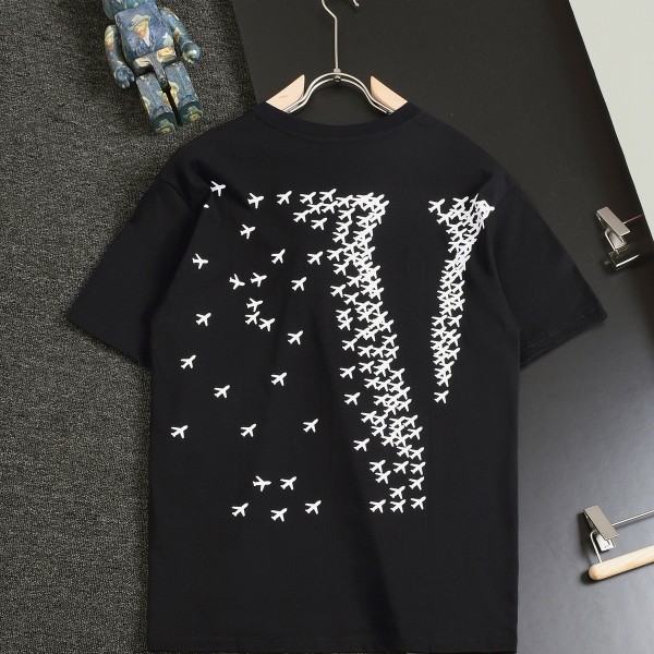 Louis Vuitton 24SS early spring new large-scale small aircraft printed t-shirt