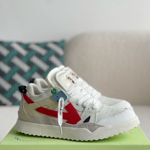 「#2904」Off-White Out-Off-Office Leather Sneakers