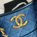 「#2920」Chanel Denim Hobo pocket straggler shoulder bag  Size：22*6*24cm