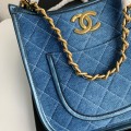 「#2920」Chanel Denim Hobo pocket straggler shoulder bag  Size：22*6*24cm