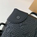 「#2971」Louis Vuitton's new Sac Plat Horizontal Zippé men's black flower briefcase M80224 Size:  22.5*14*5cm
