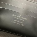 「#2971」Louis Vuitton's new Sac Plat Horizontal Zippé men's black flower briefcase M80224 Size:  22.5*14*5cm