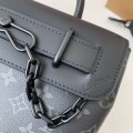 「#2972」Louis Vuitton's new Sac Plat Horizontal Zippé men's black flower briefcase M45165 Size: 31*39*8.5cm