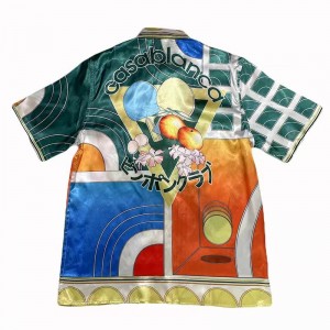 「#3029」Casablanca 2022 spring and summer new table tennis printed silk short-sleeved shirt