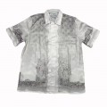 「#3030」Casablanca 22SS guardian plaster, black and white gradient men and women lovers Hawaiian short-sleev