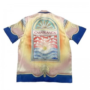 「#3035」Casablanca dream beach silk color printed shirt expensive summer street shirt