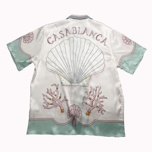 「#3055」Casablanca 22SS pink shell coral short sleeve shirt