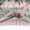 「#3056」Casablanca Sunset Silk Sicilian lazy wind coconut print holiday shirt