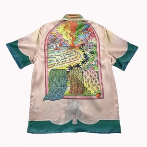 「#3057」Casablanca Sicilian wind printed summer fairy tale dream short sleeve shirt