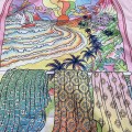 「#3057」Casablanca Sicilian wind printed summer fairy tale dream short sleeve shirt