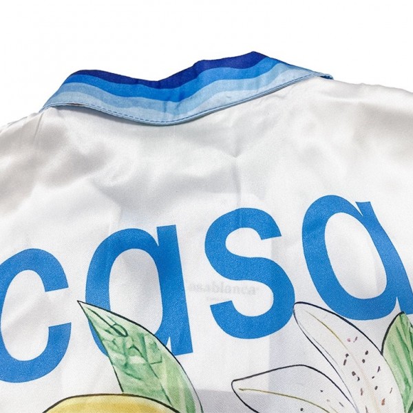 Casablanca 23SS white cactus tennis court shirt