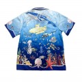 「#3063」Casablanca Sea World Submarine Print Hawaiian n wind shirt
