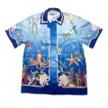 「#3063」Casablanca Sea World Submarine Print Hawaiian n wind shirt