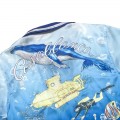 「#3063」Casablanca Sea World Submarine Print Hawaiian n wind shirt