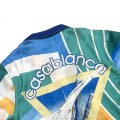 「#3064」Casablanca Painted Plaid aircraft printed silk casual short-sleeved shirt