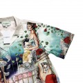 「#3102」Casablanca Tenni movie theater, Hawaiian short sleeve vacation shirt