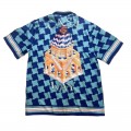 「#3103」Casablanca Diamond-shaped castle, loose and trendy brand of short sleeves